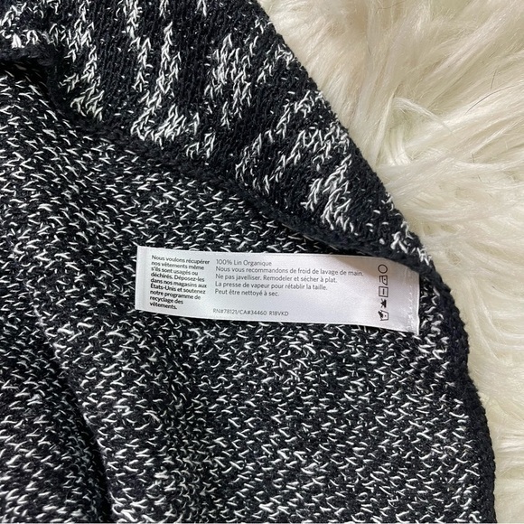 Eileen Fisher Organic Linen‎ Marled Print Poncho - Picture 5 of 9